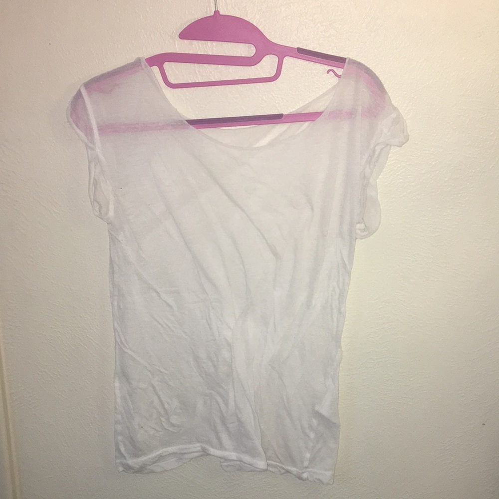 See-through short sleeve